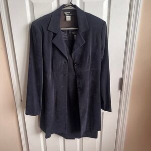 Dawn Joy Dress Suit Set Blazer Dress Button Front Career Interview 5/6